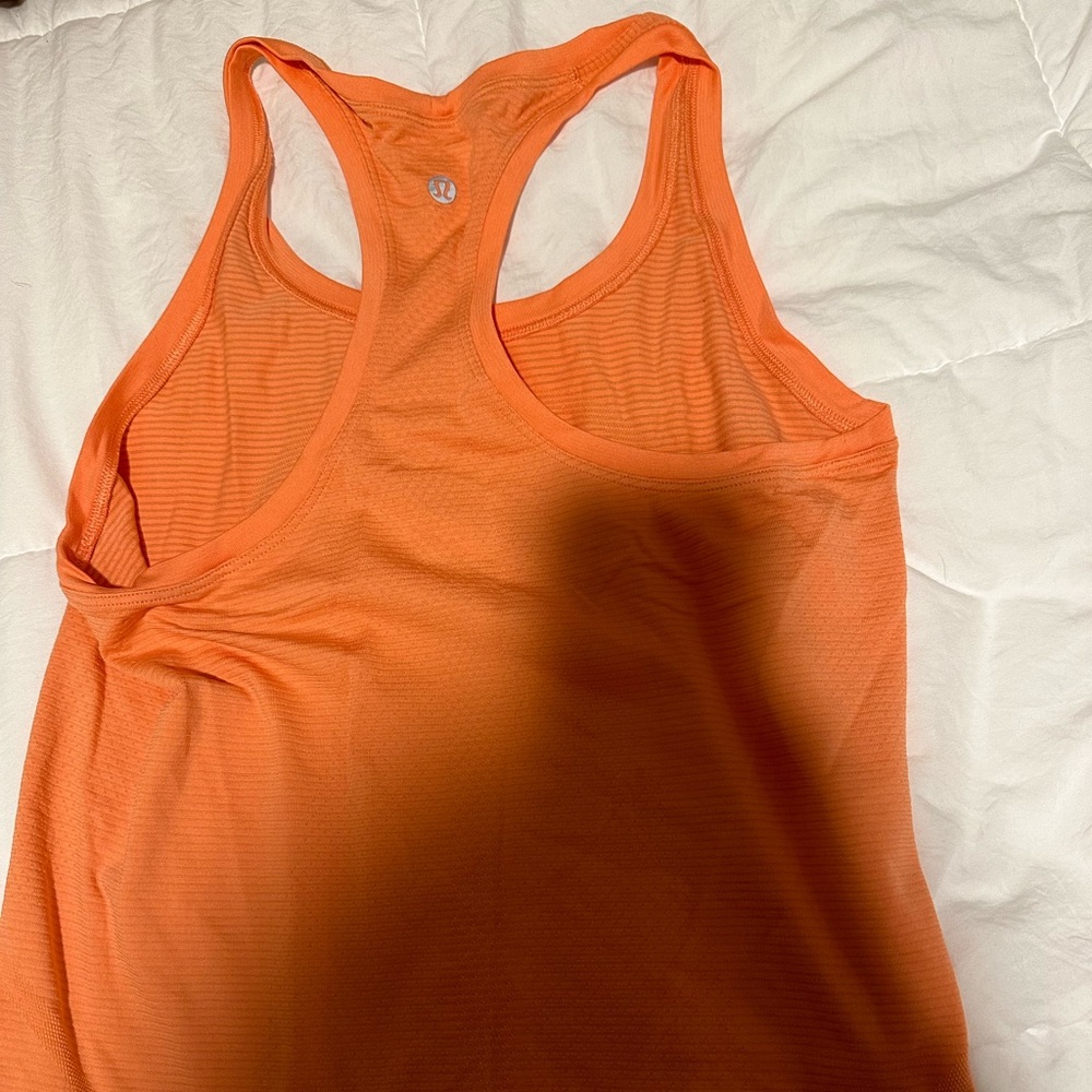 Neon orange lulu tank